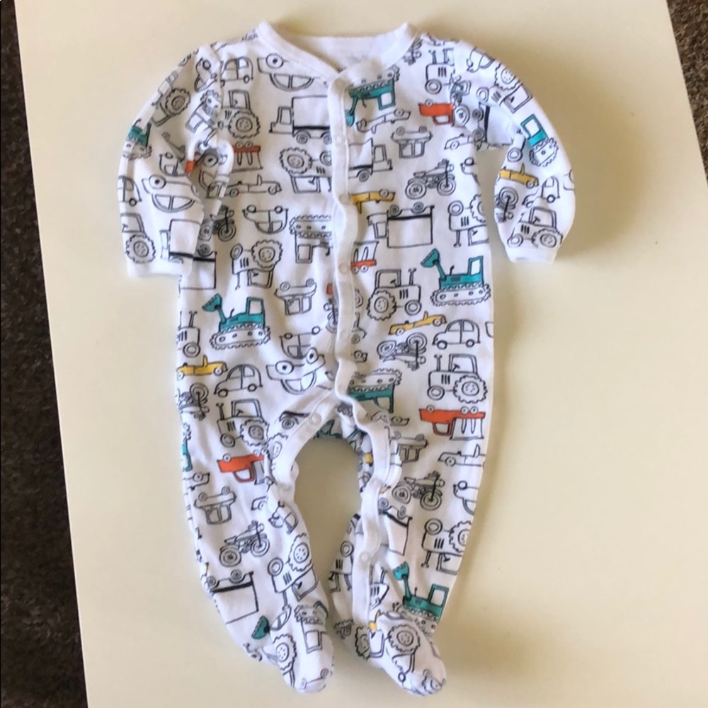 Bundle of 4 one piece pajamas Carter’s size 9 mon - Picture 5 of 5